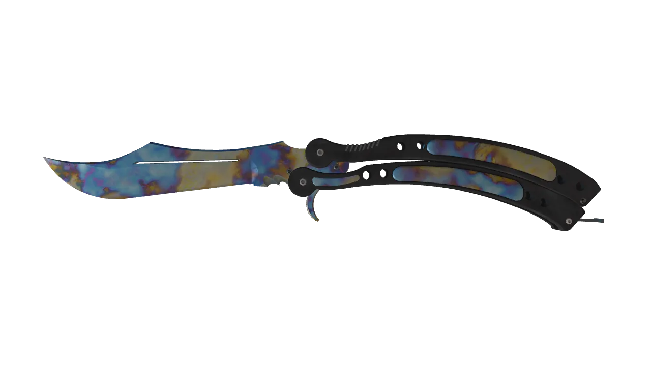 Butterfly Knife | Case Hardened seed #262, front