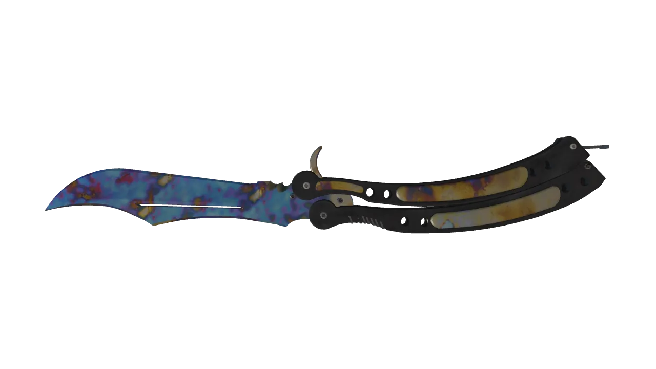 Butterfly Knife | Case Hardened seed #263, back