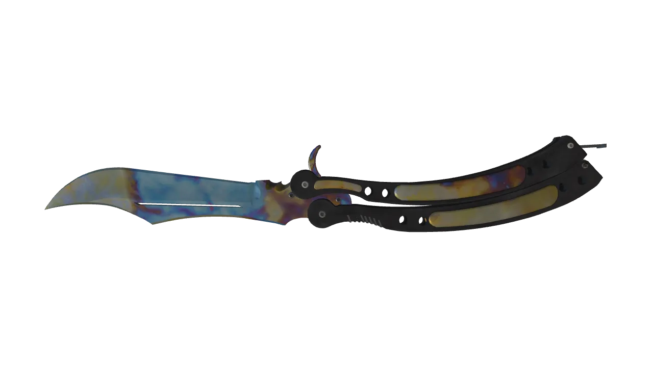 Butterfly Knife | Case Hardened seed #27, back