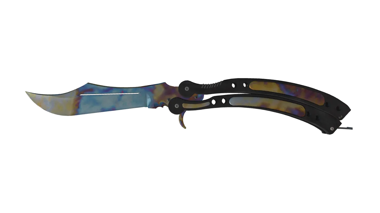 Butterfly Knife | Case Hardened seed #27, front