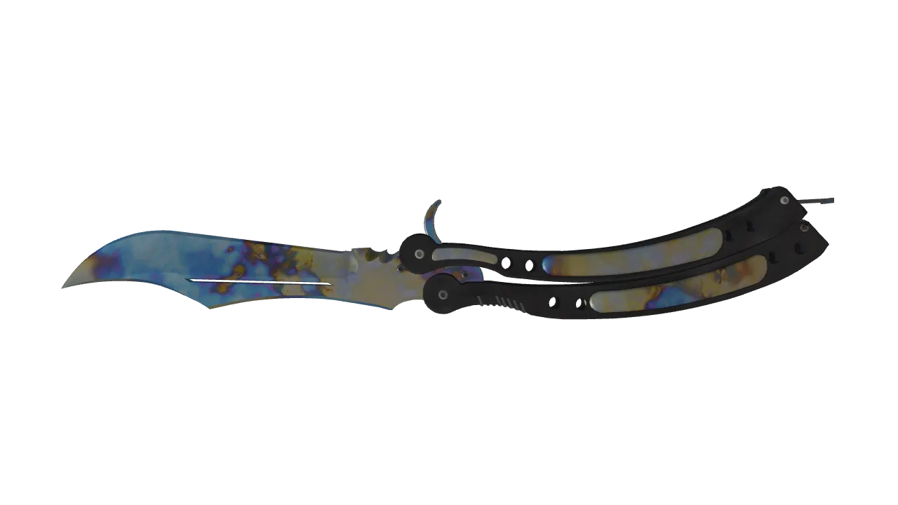 Butterfly Knife | Case Hardened seed #282, back