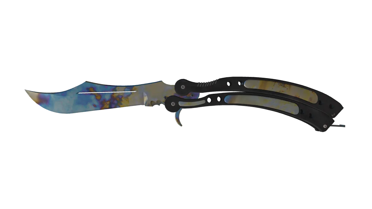 Butterfly Knife | Case Hardened seed #282, front