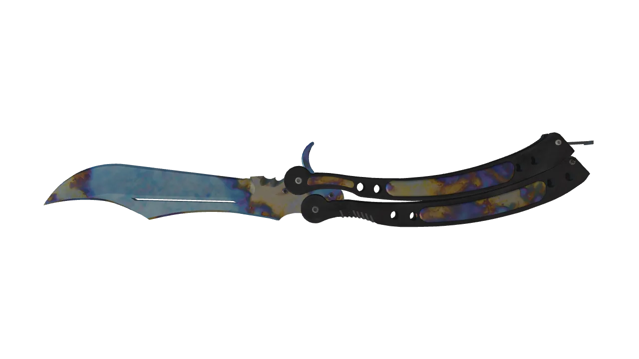 Butterfly Knife | Case Hardened seed #283, back