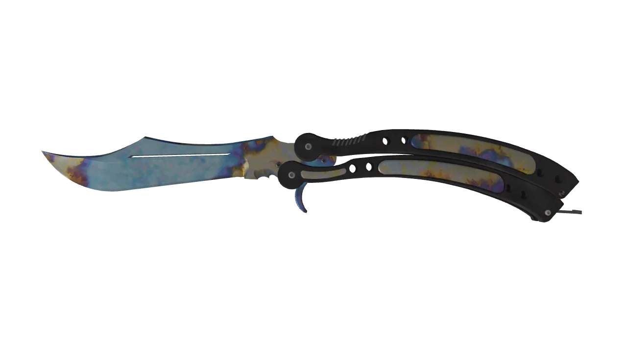 Butterfly Knife | Case Hardened seed #283, front