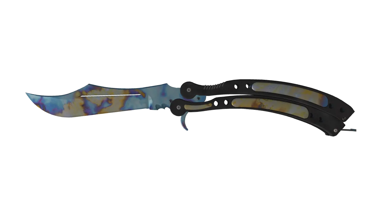 Butterfly Knife | Case Hardened seed #306, front