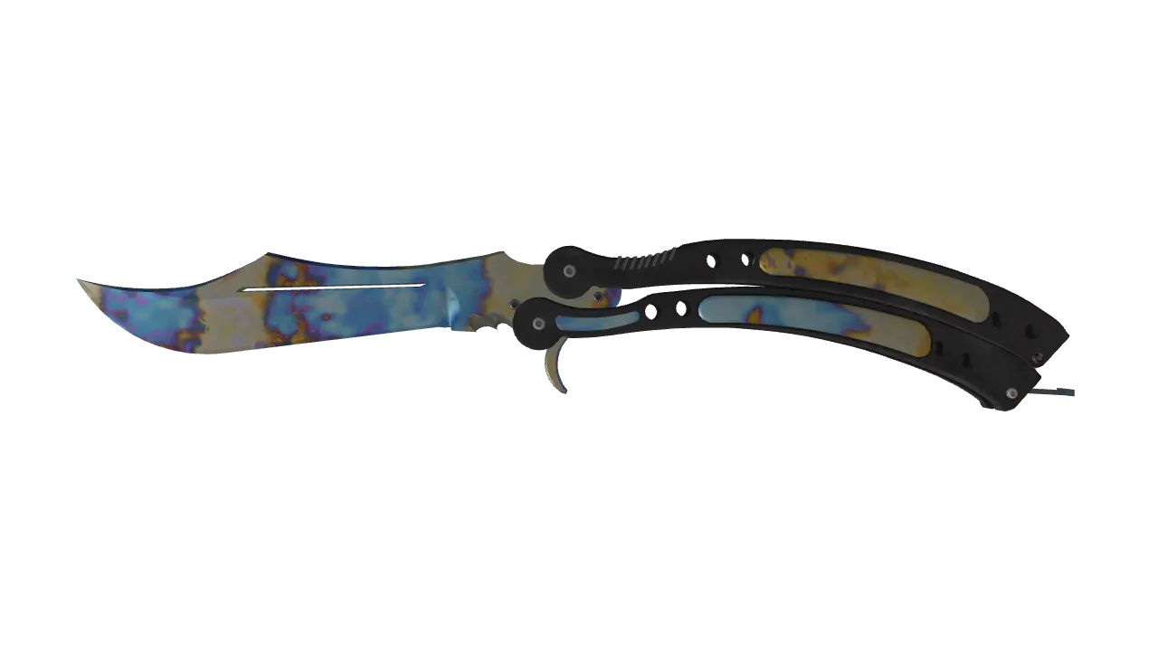 Butterfly Knife | Case Hardened seed #311, front