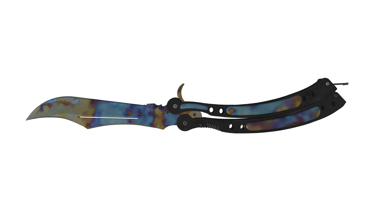 Butterfly Knife | Case Hardened seed #320, back