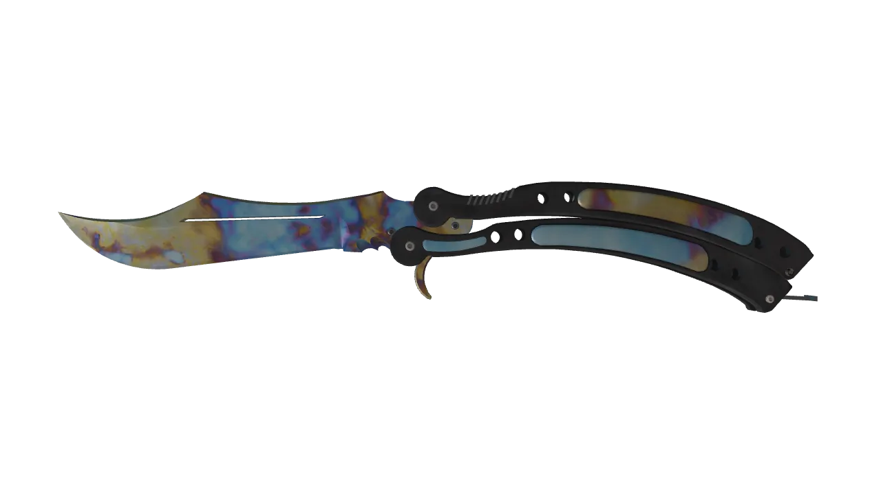 Butterfly Knife | Case Hardened seed #320, front