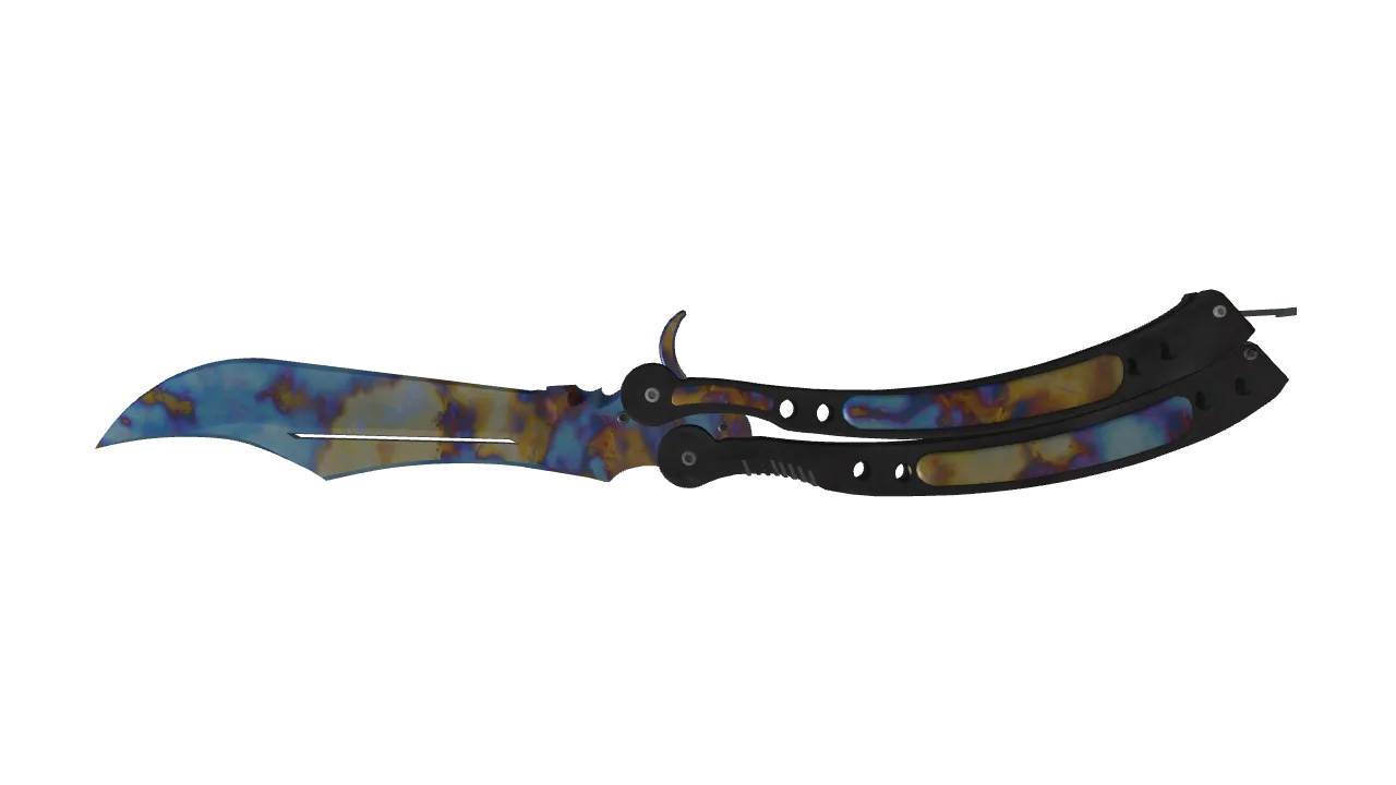 Butterfly Knife | Case Hardened seed #321, back