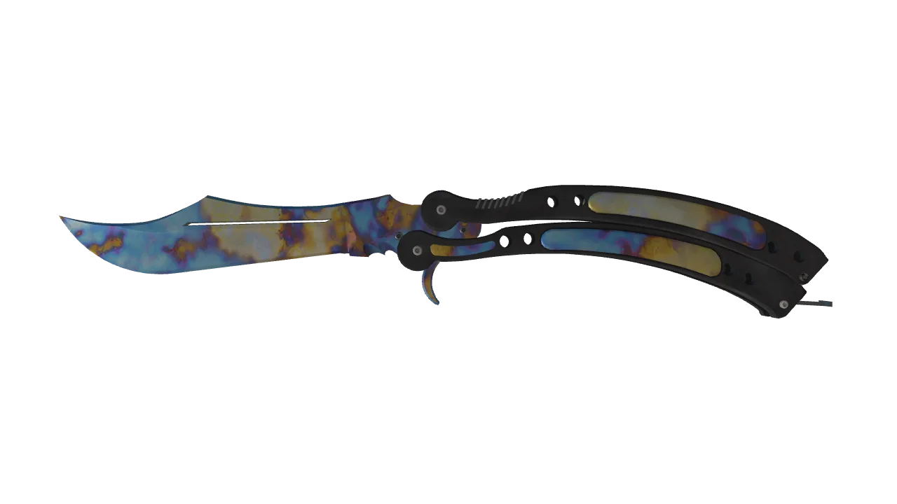 Butterfly Knife | Case Hardened seed #321, front