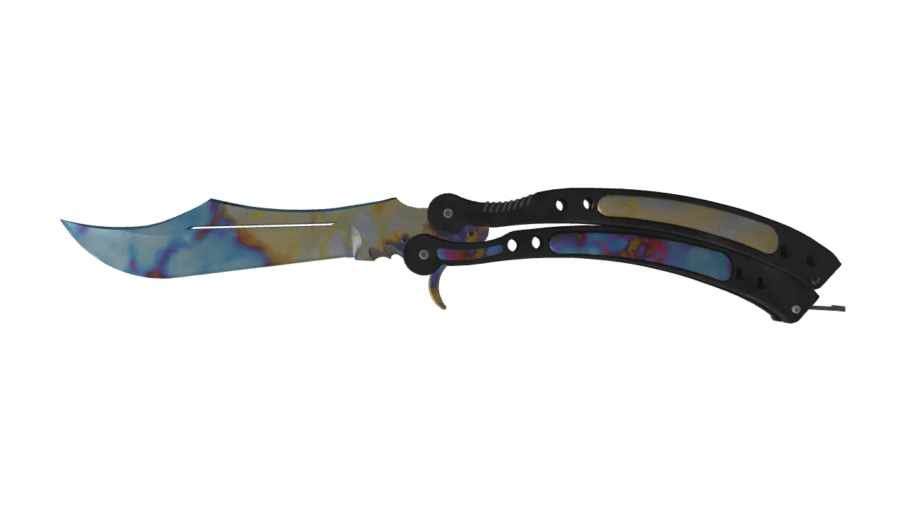 Butterfly Knife | Case Hardened seed #322, front
