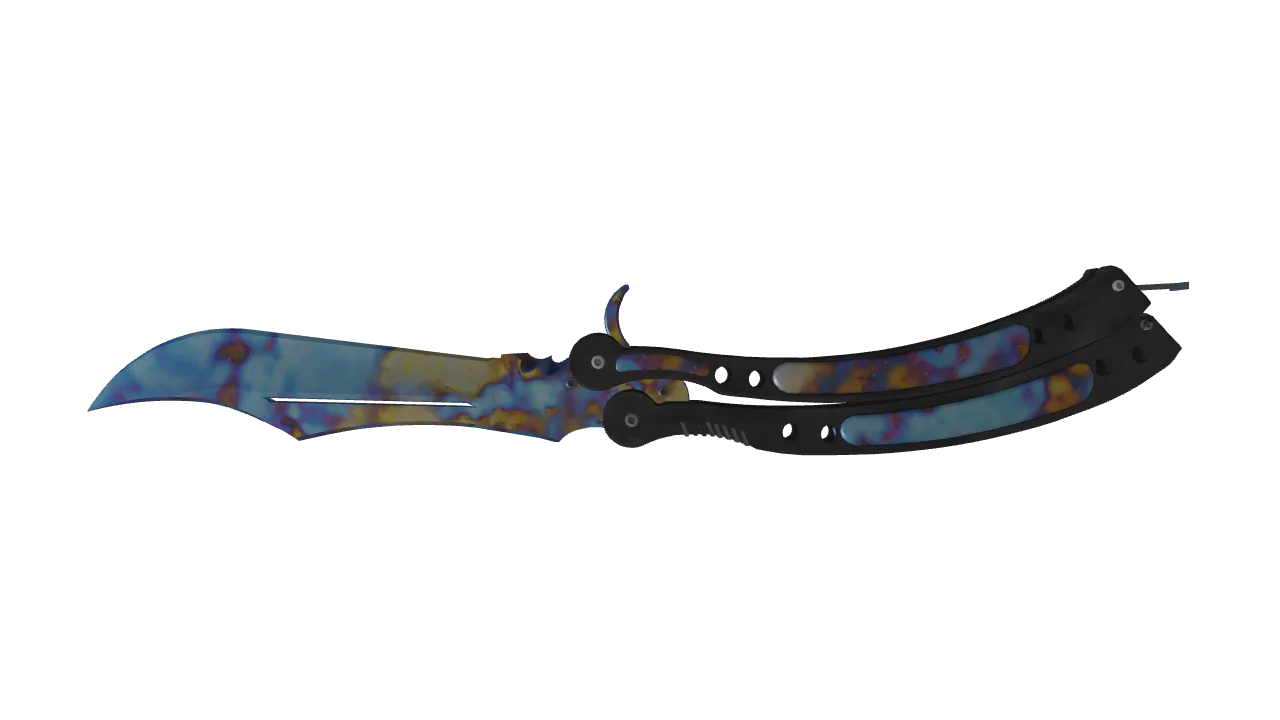 Butterfly Knife | Case Hardened seed #332, back