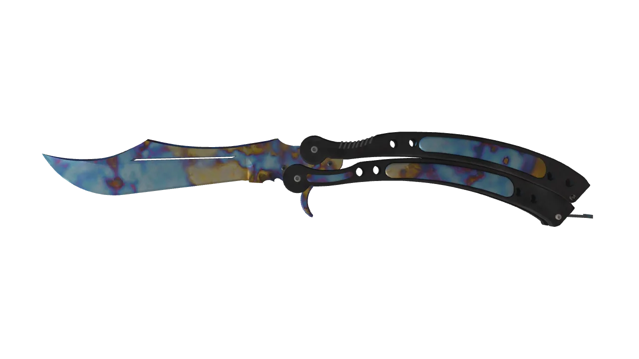 Butterfly Knife | Case Hardened seed #332, front
