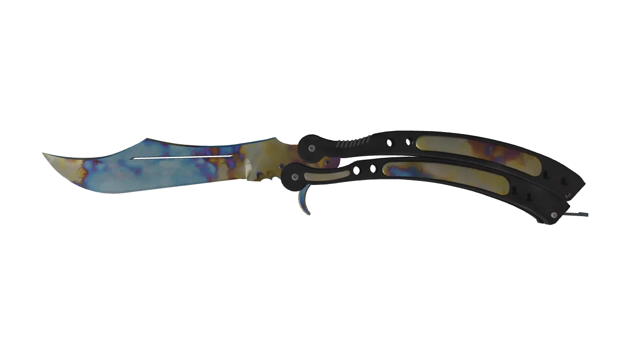 Butterfly Knife | Case Hardened seed #335, front