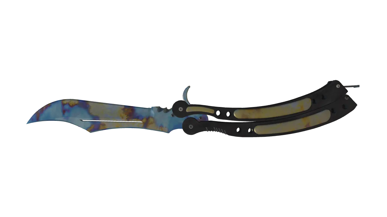 Butterfly Knife | Case Hardened seed #34, back
