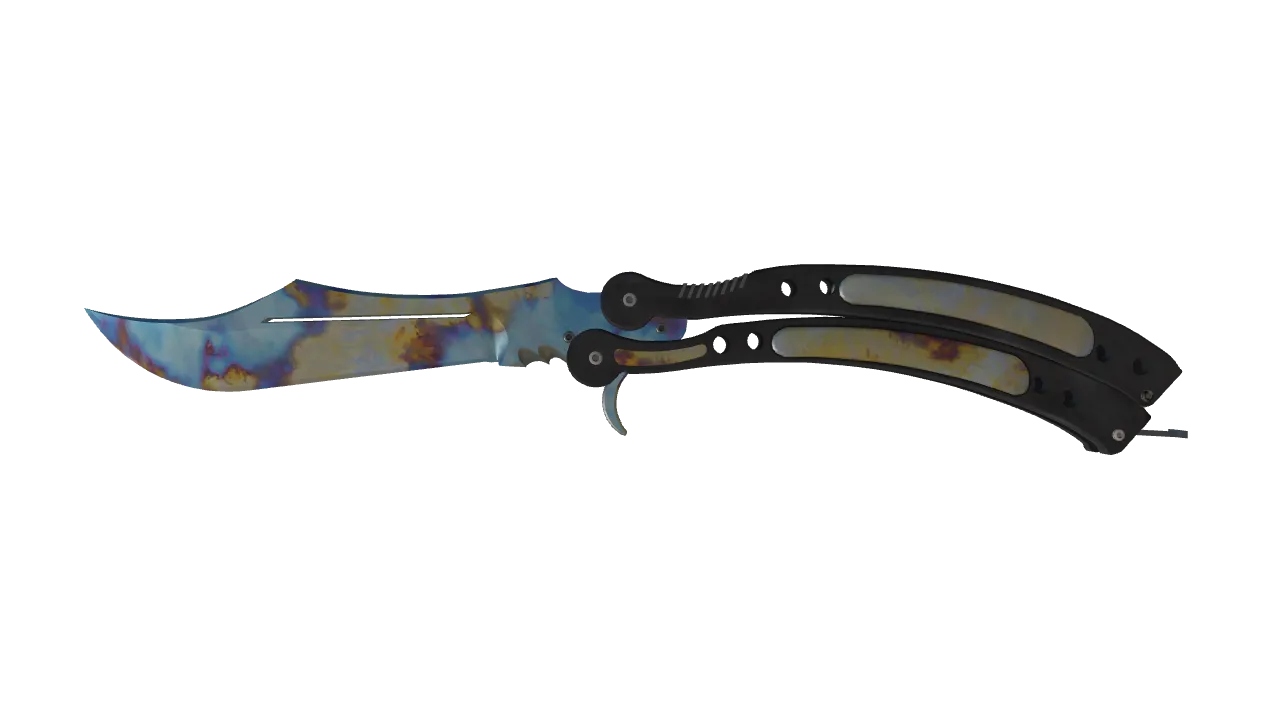 Butterfly Knife | Case Hardened seed #34, front
