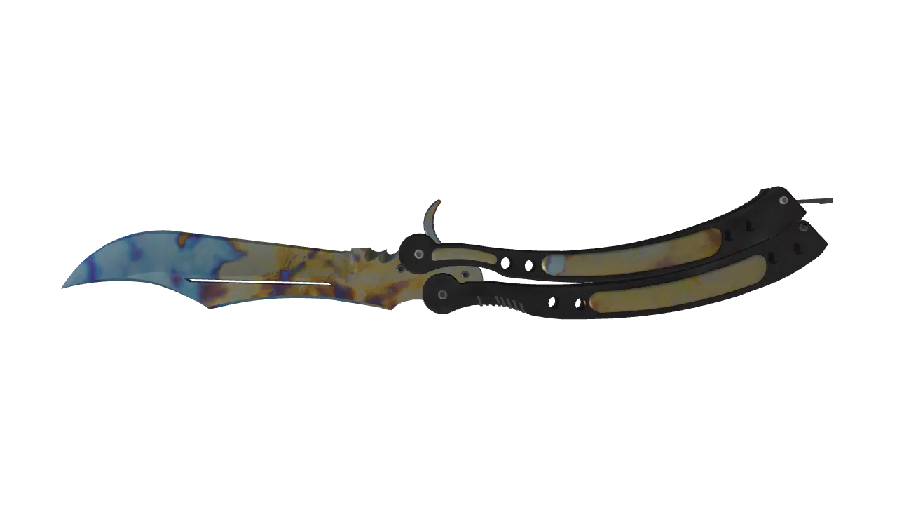 Butterfly Knife | Case Hardened seed #341, back