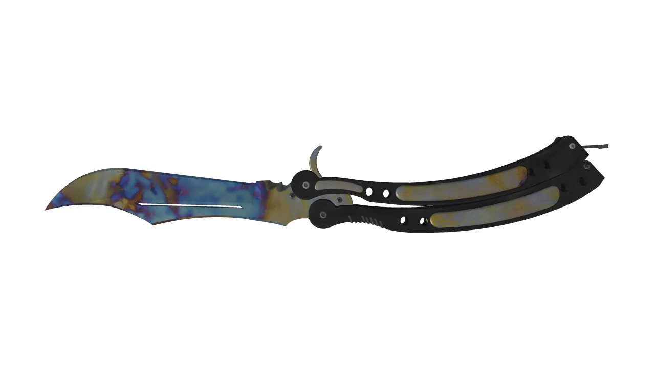 Butterfly Knife | Case Hardened seed #347, back