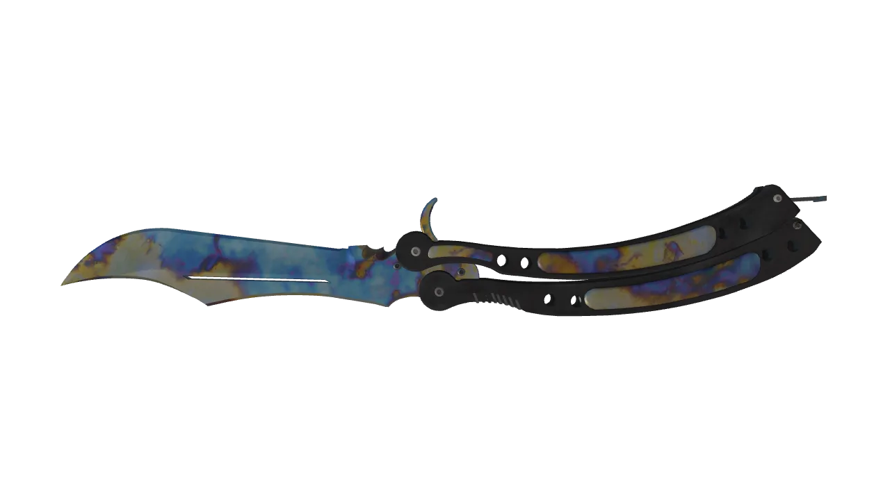 Butterfly Knife | Case Hardened seed #358, back