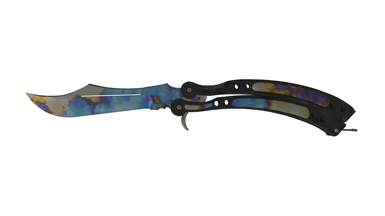 Butterfly Knife | Case Hardened seed #358, front