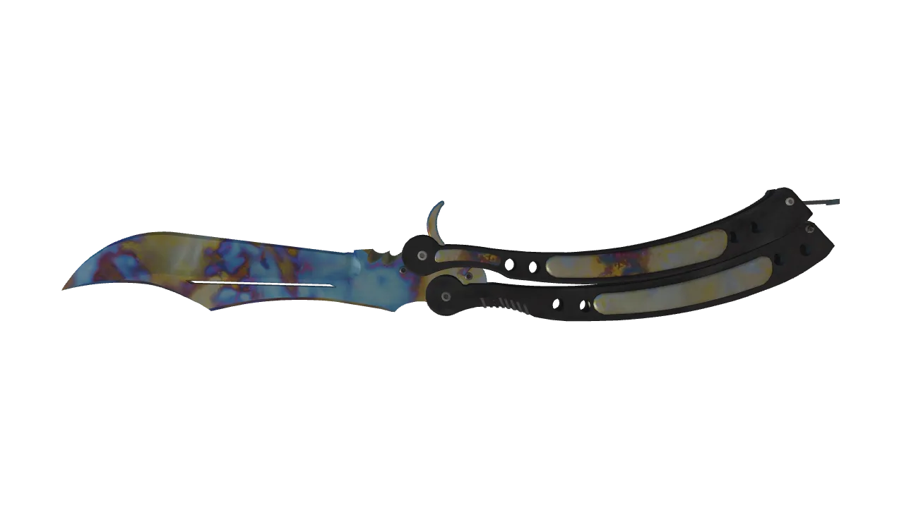 Butterfly Knife | Case Hardened seed #365, back