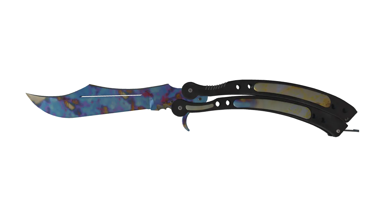 Butterfly Knife | Case Hardened seed #396, front