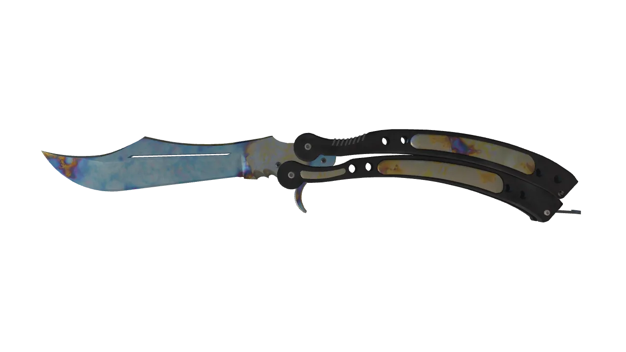 Butterfly Knife | Case Hardened seed #398, front