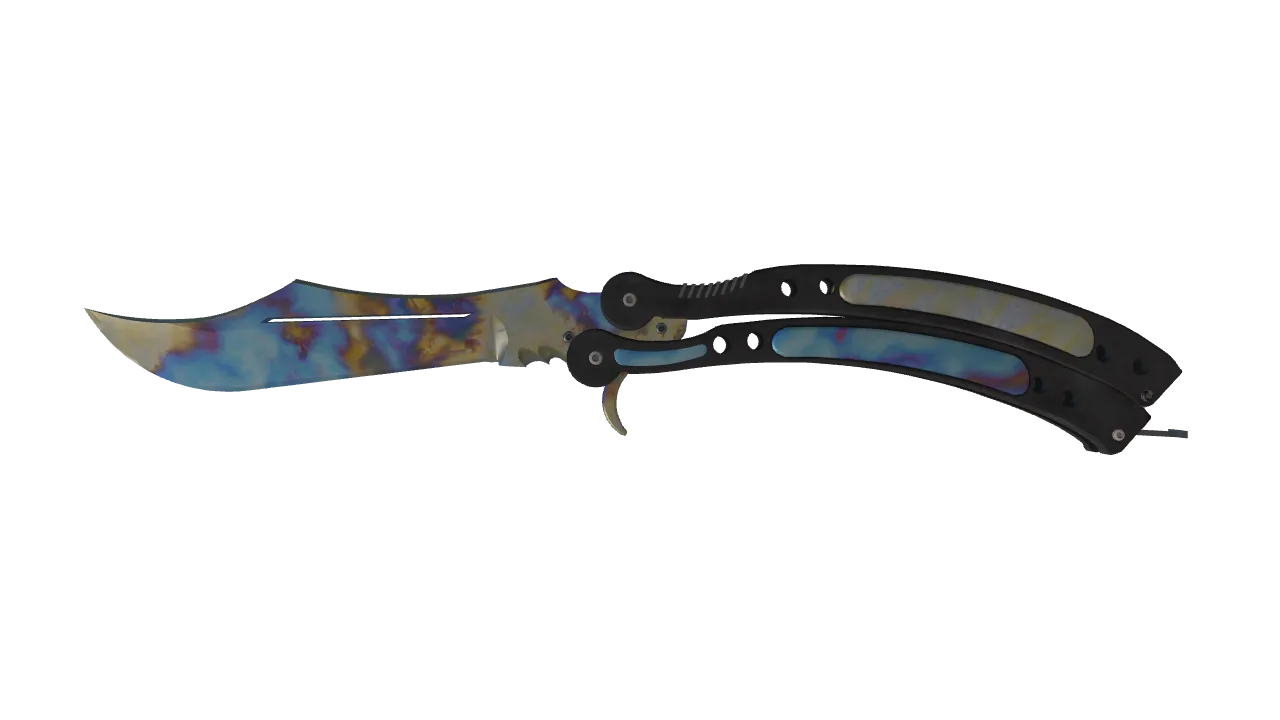Butterfly Knife | Case Hardened seed #401, front