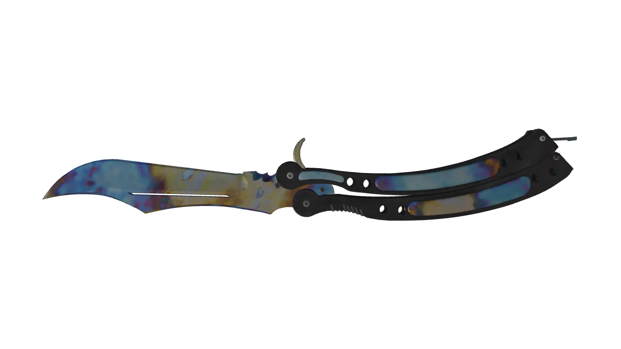 Butterfly Knife | Case Hardened seed #405, back