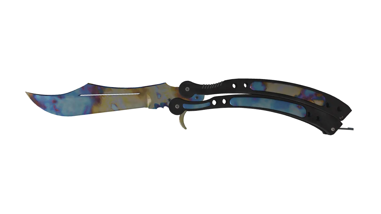 Butterfly Knife | Case Hardened seed #405, front