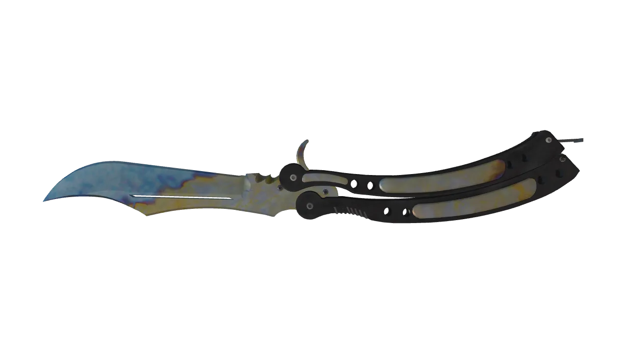 Butterfly Knife | Case Hardened seed #407, back