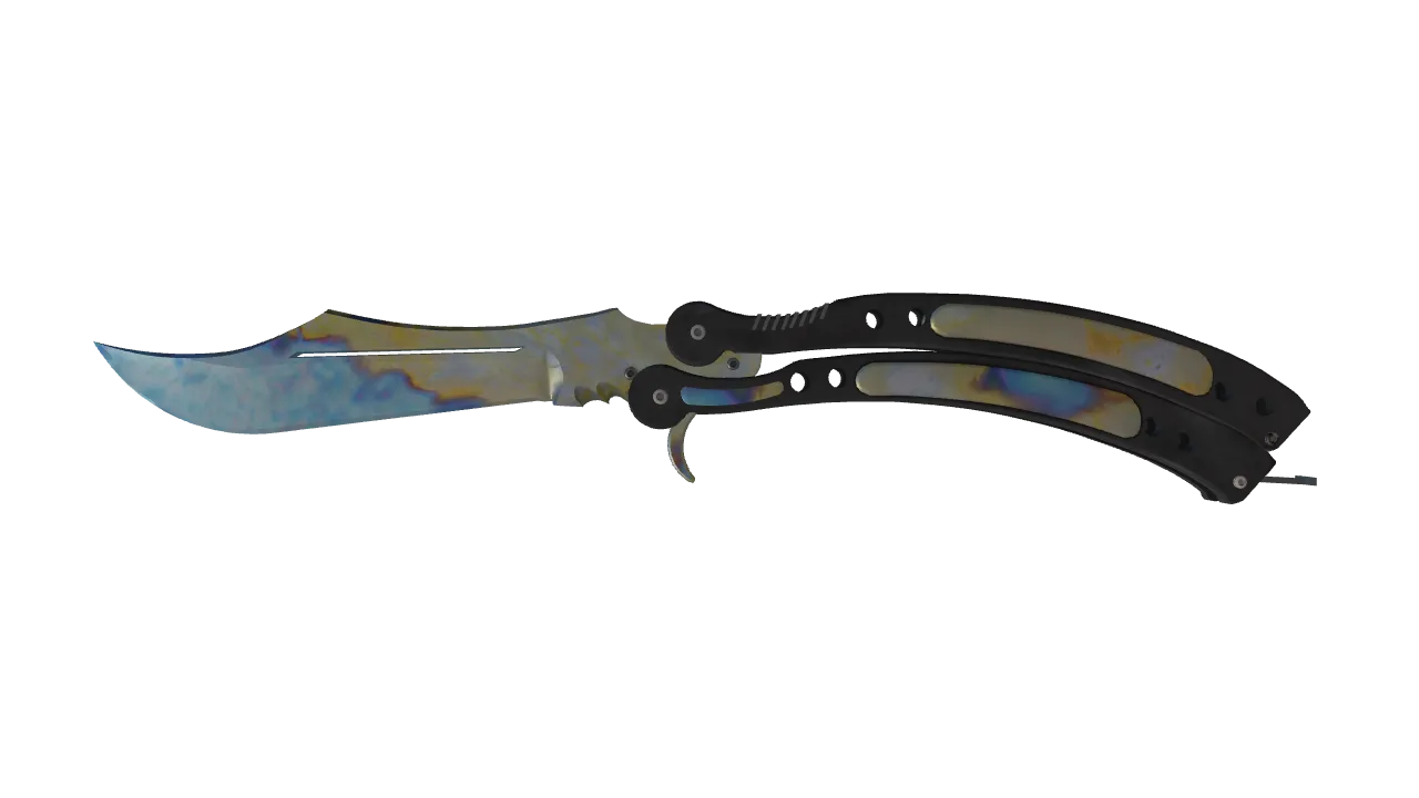 Butterfly Knife | Case Hardened seed #407, front