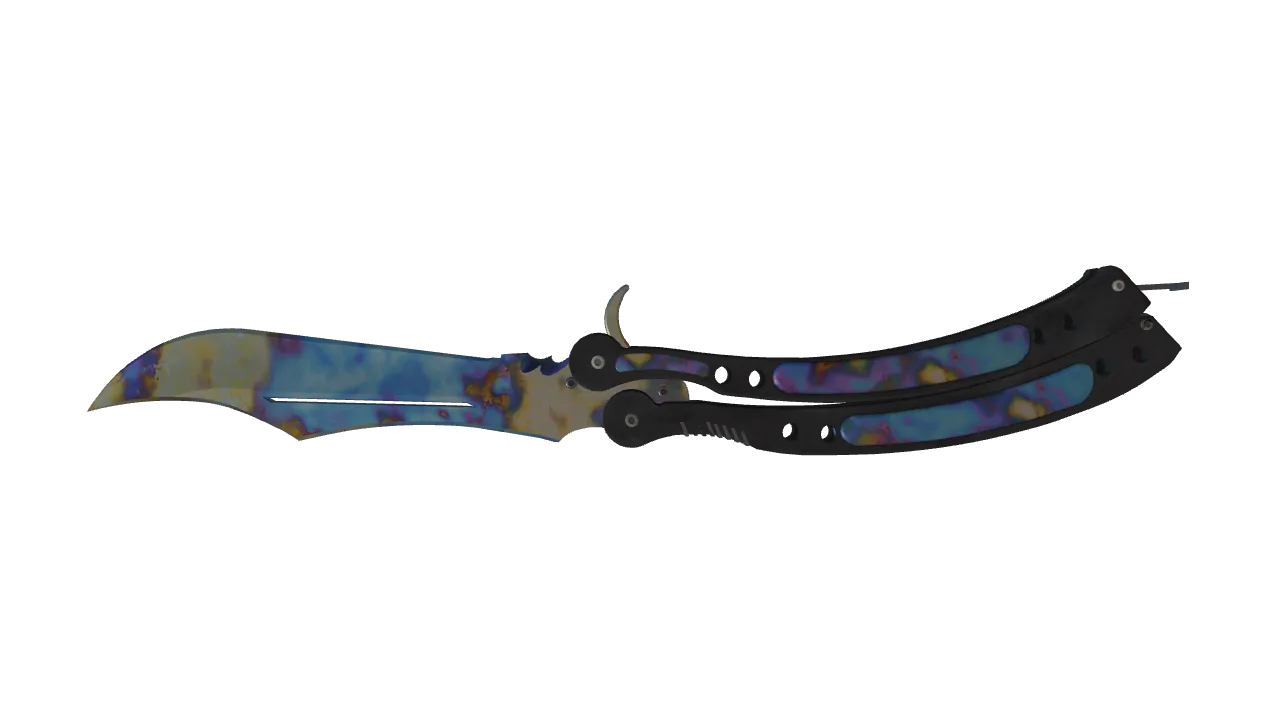 Butterfly Knife | Case Hardened seed #414, back