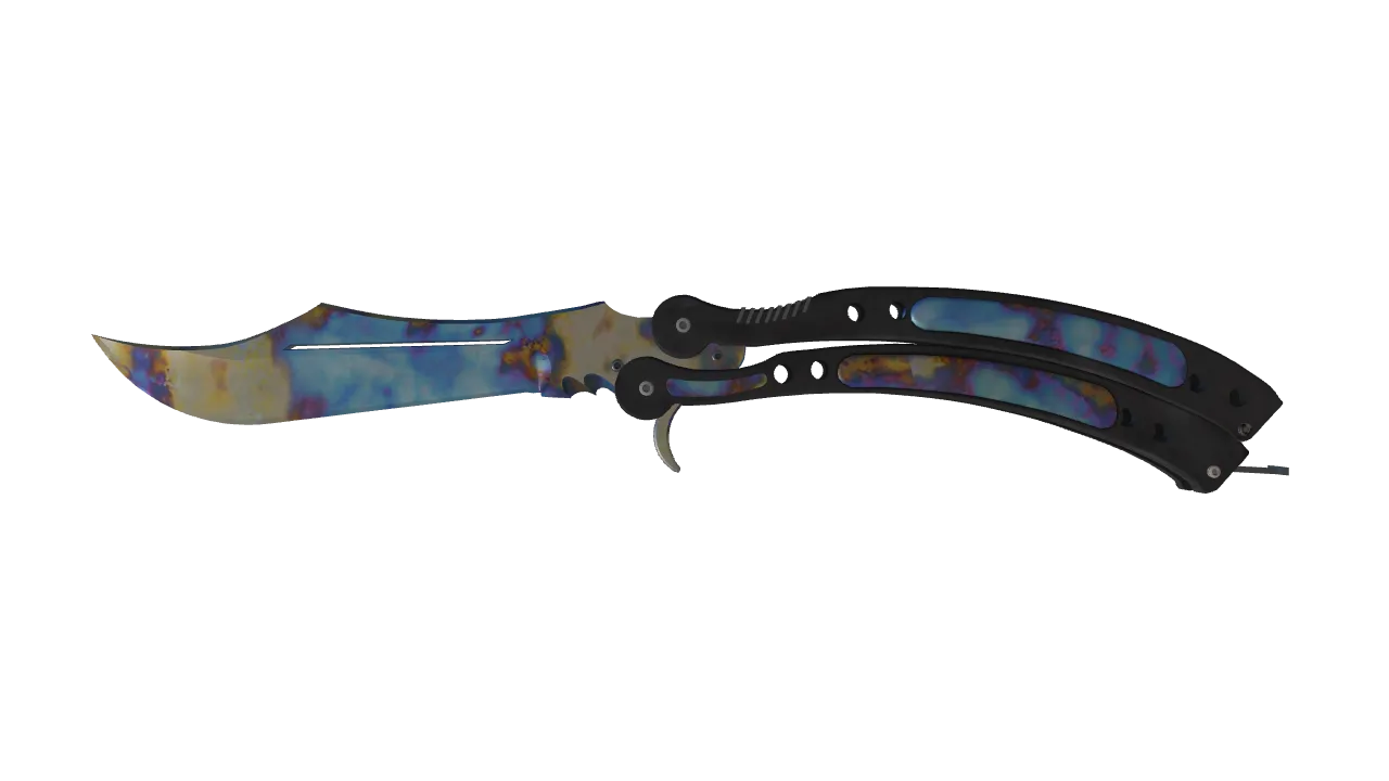 Butterfly Knife | Case Hardened seed #414, front