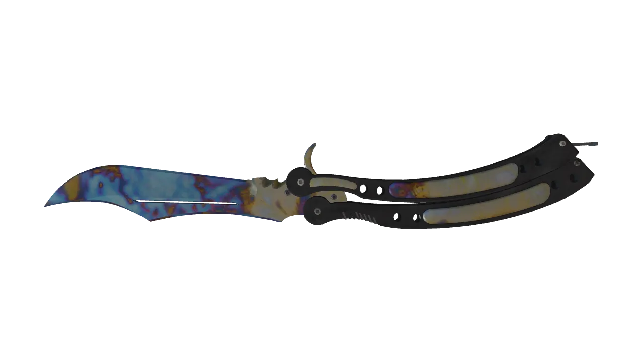 Butterfly Knife | Case Hardened seed #42, back