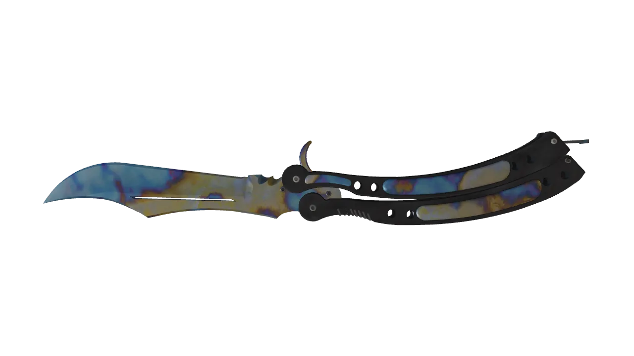 Butterfly Knife | Case Hardened seed #420, back