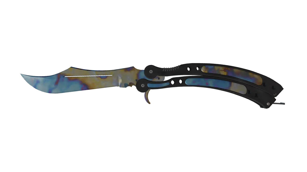 Butterfly Knife | Case Hardened seed #420, front