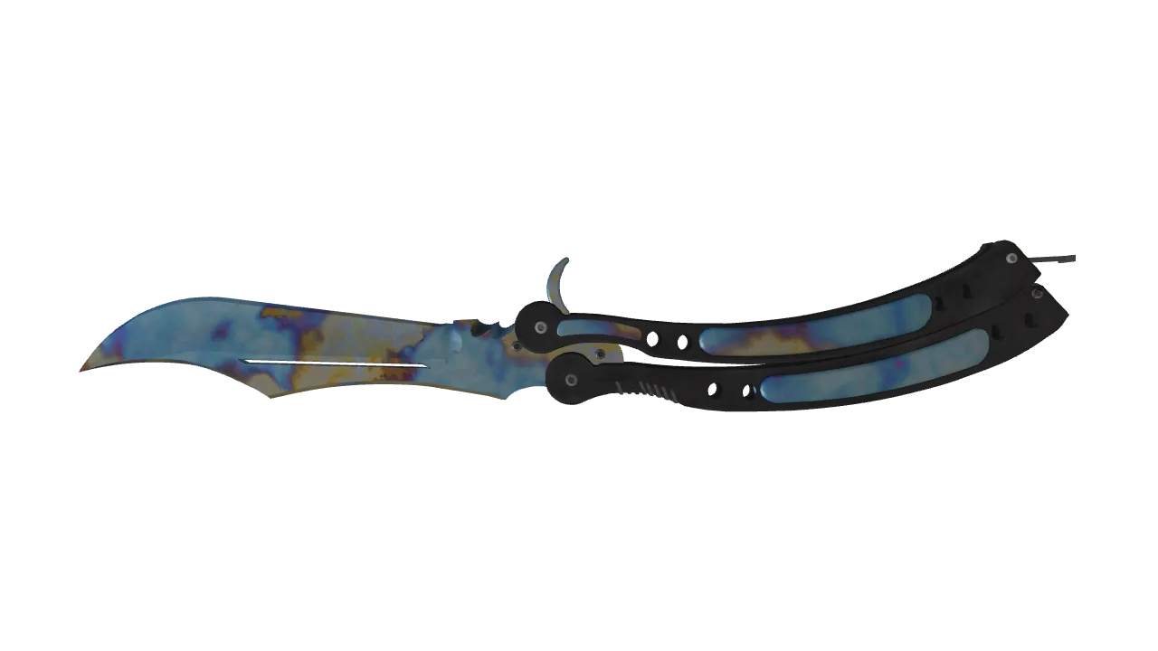 Butterfly Knife | Case Hardened seed #424, back