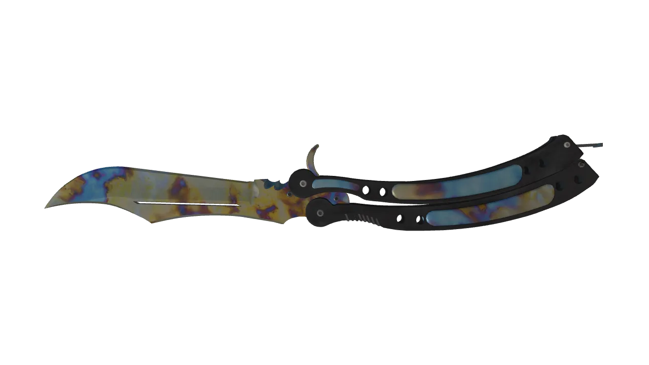 Butterfly Knife | Case Hardened seed #427, back