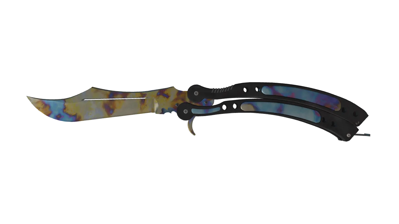 Butterfly Knife | Case Hardened seed #427, front