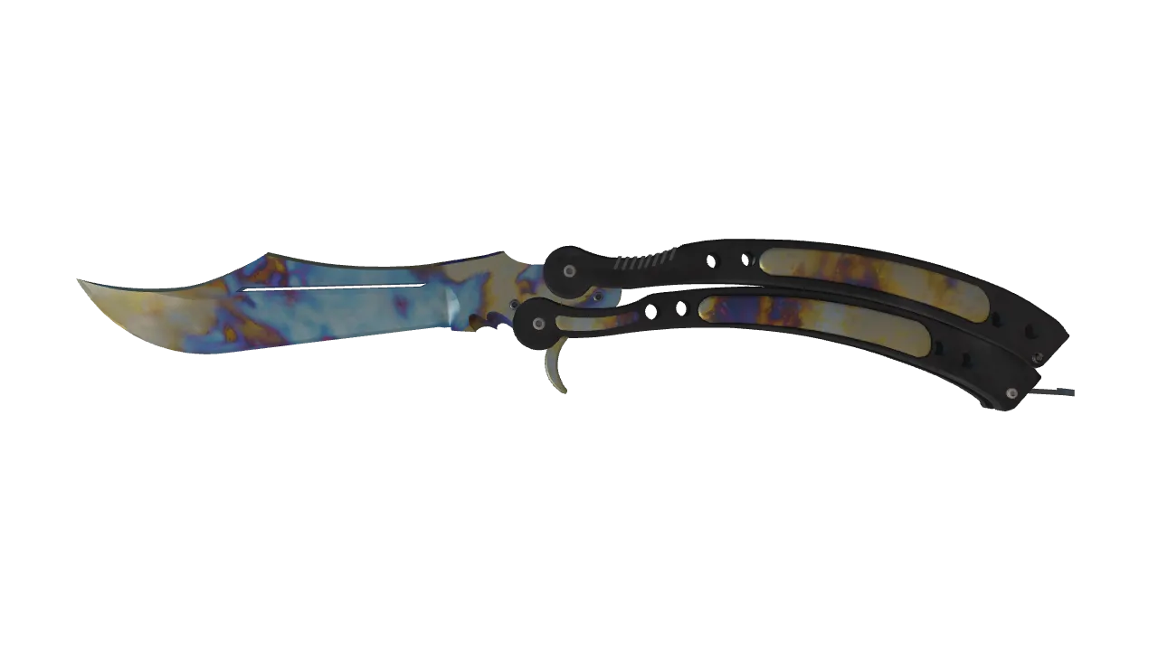 Butterfly Knife | Case Hardened seed #43, front