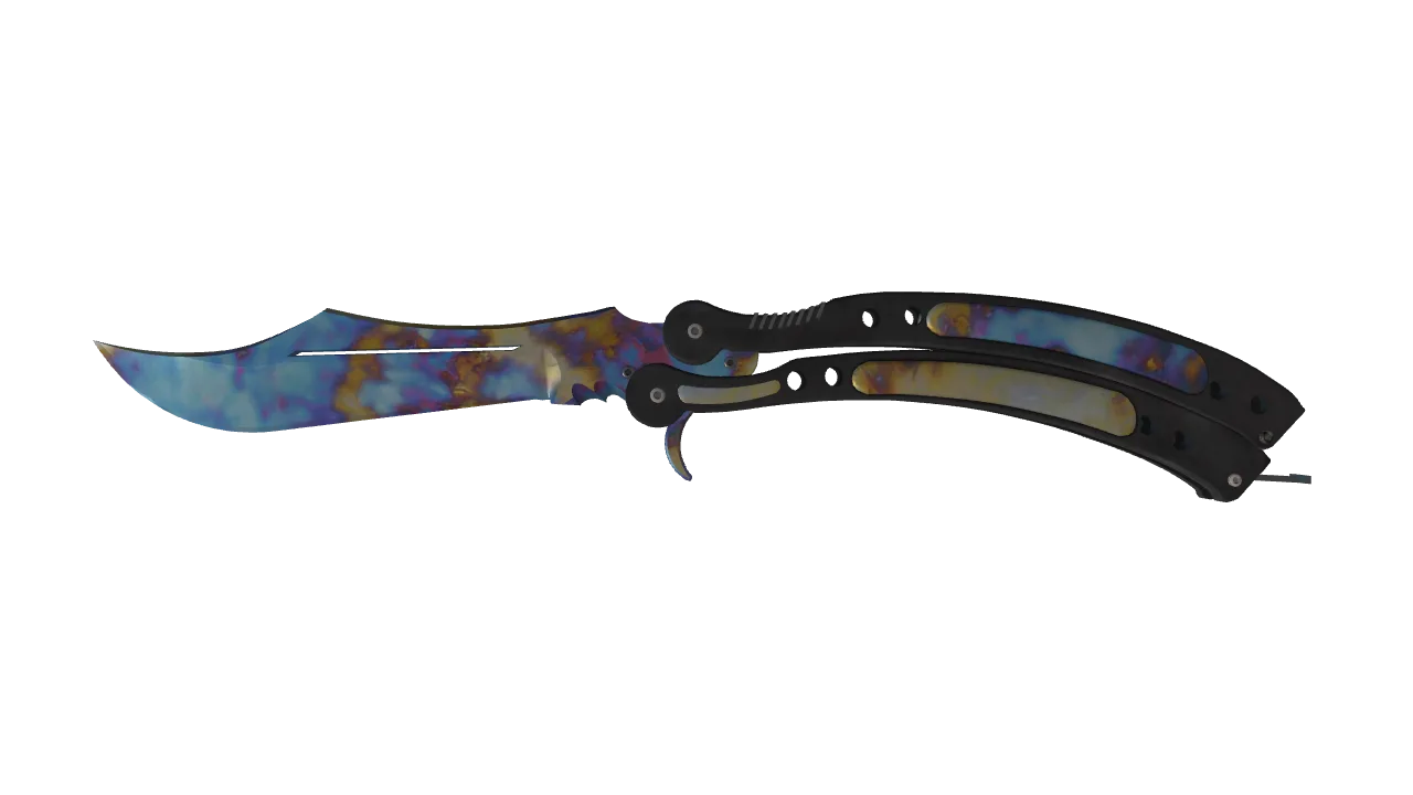 Butterfly Knife | Case Hardened seed #432, front