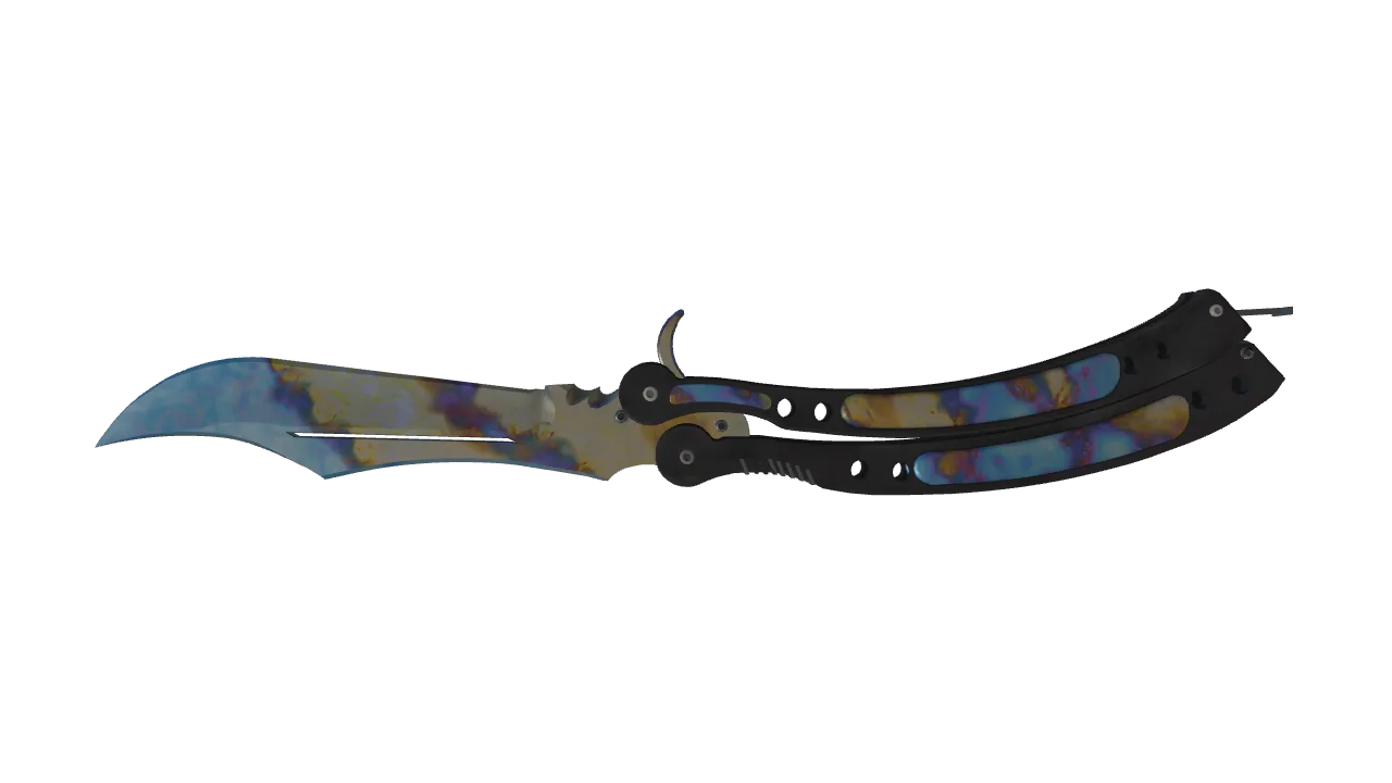 Butterfly Knife | Case Hardened seed #442, back