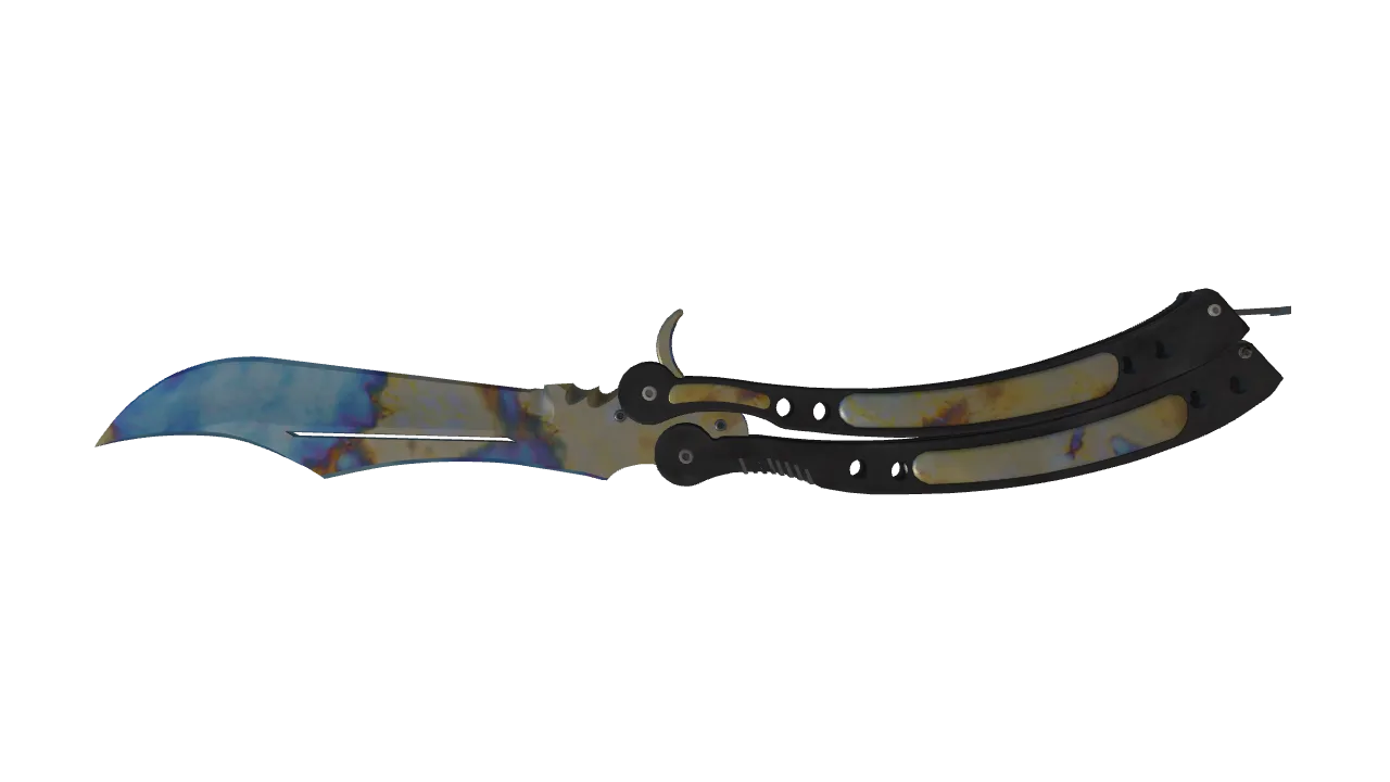 Butterfly Knife | Case Hardened seed #453, back