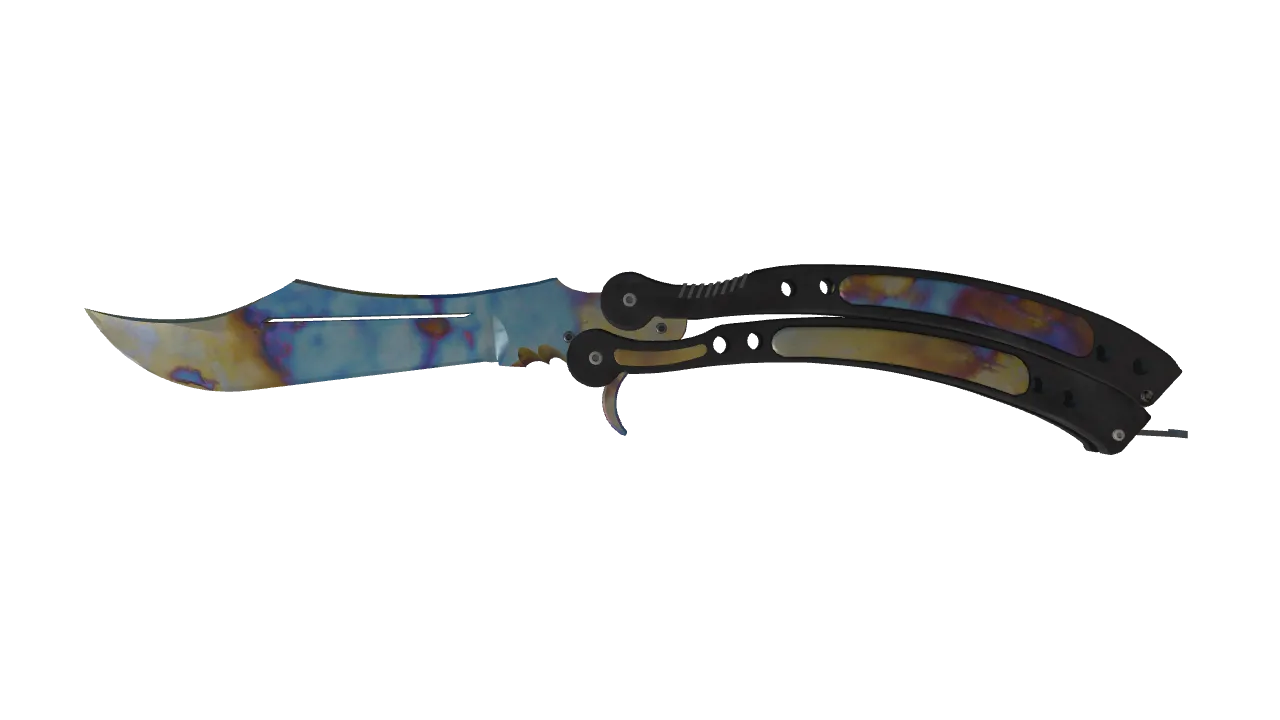 Butterfly Knife | Case Hardened seed #457, front