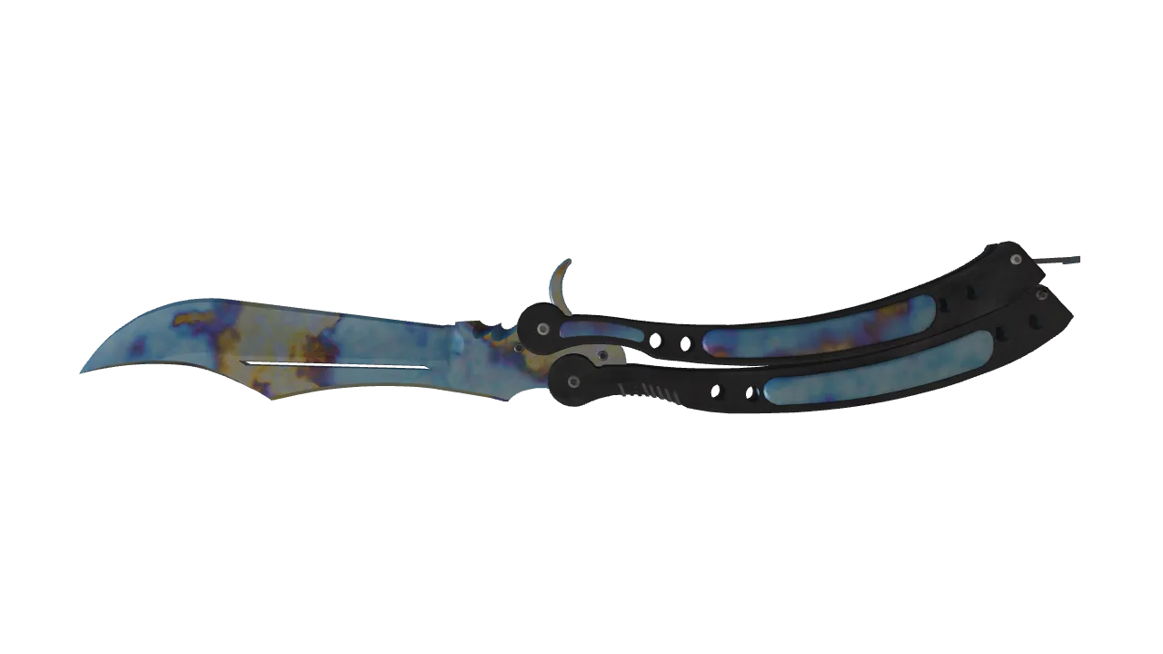 Butterfly Knife | Case Hardened seed #458, back