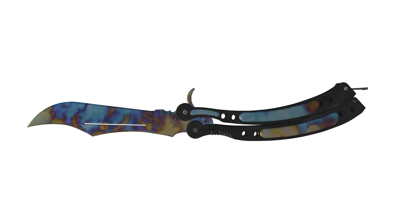 Butterfly Knife | Case Hardened seed #460, back