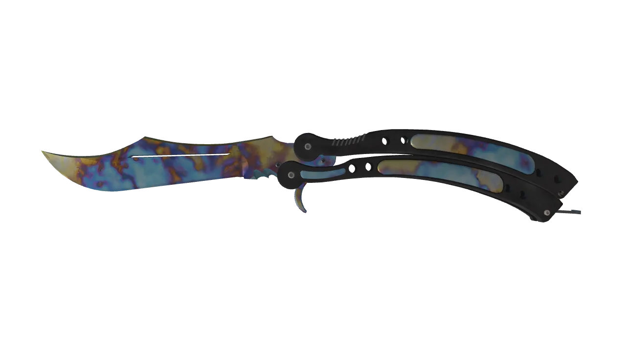 Butterfly Knife | Case Hardened seed #460, front