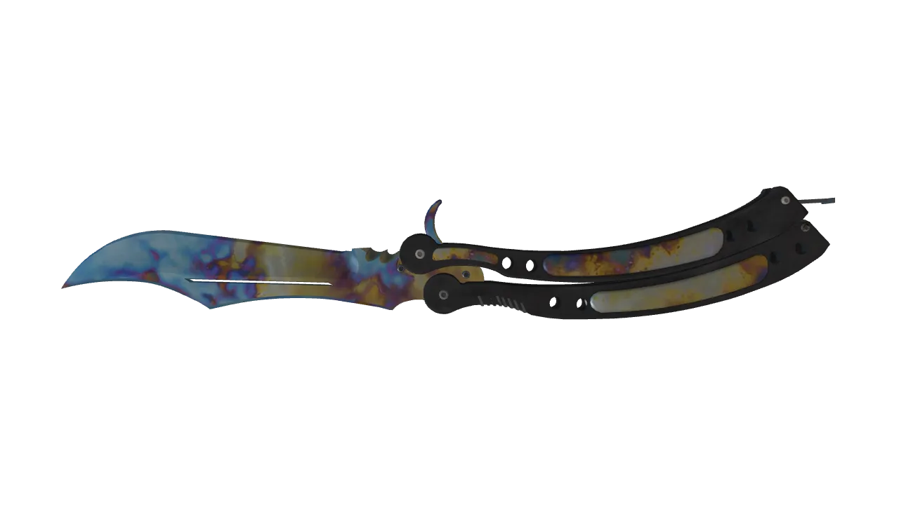 Butterfly Knife | Case Hardened seed #463, back
