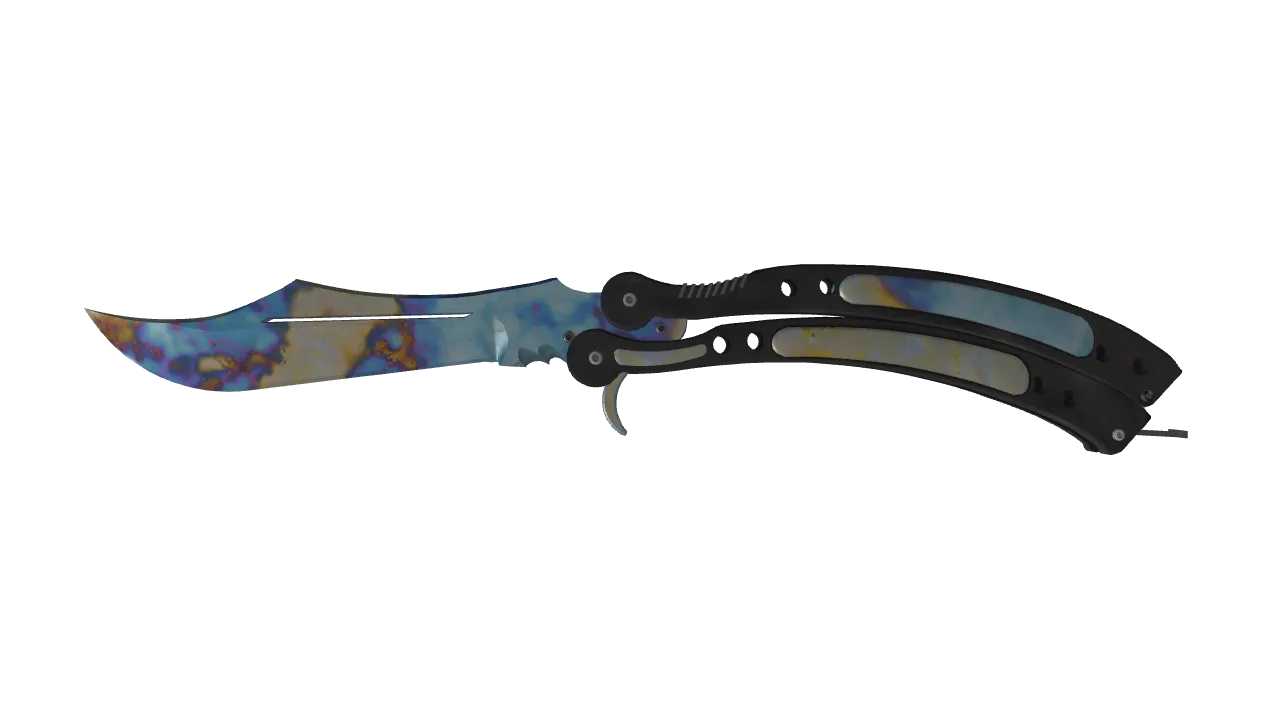 Butterfly Knife | Case Hardened seed #464, front